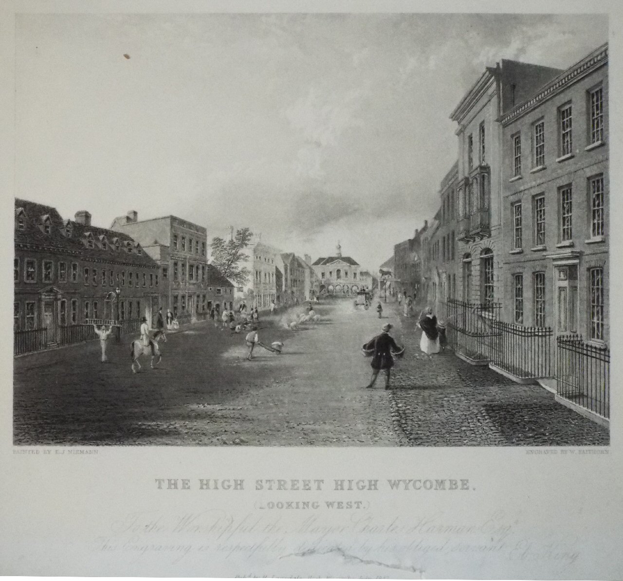 Print - The High Street High Wycombe, Looking West. - Faithorn